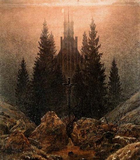 Caspar David Friedrich The Cross in the Mountains Norge oil painting art